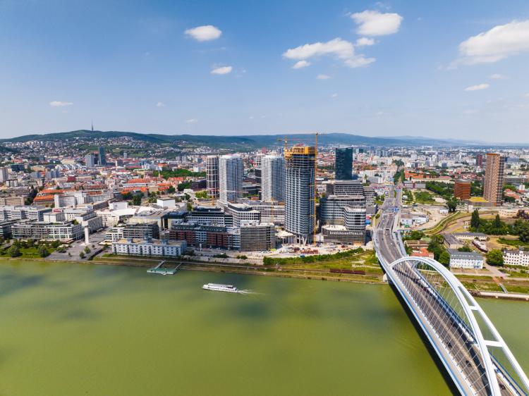 Sight of new modern developing quarter